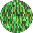 thumbnail image 1 of Ahgly Company Indoor Round Patterned Neon Green Area Rugs, 6' Round, 1 of 6