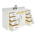 thumbnail image 5 of Ariel Hepburn 61 In. Oval Sink Vanity With 0.75 In. Carrara White Countertop In White, 5 of 10