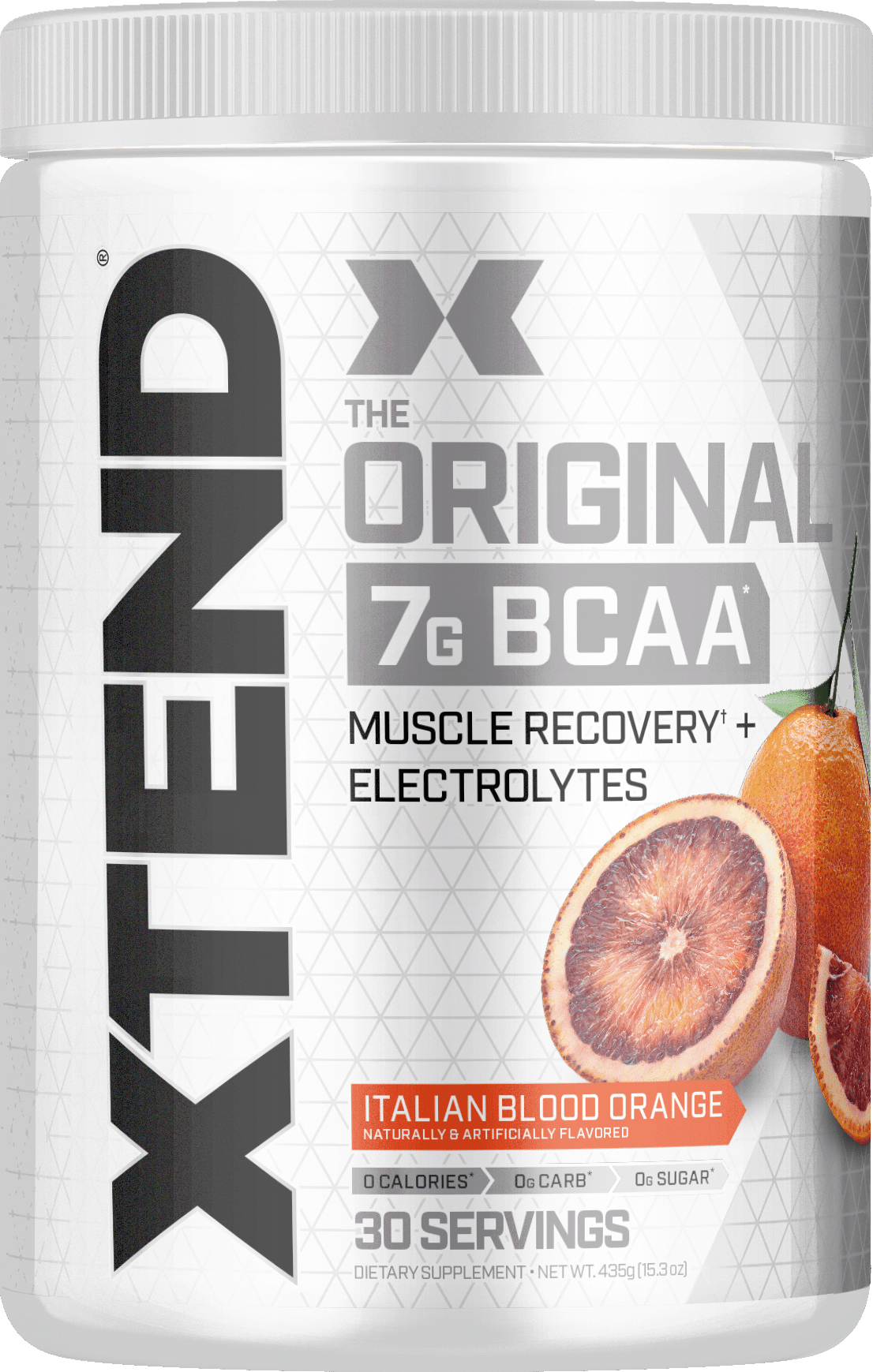 Xtend Original BCAA Powder, Branched Chain Amino Acids, Sugar Free Post Workout Muscle Recovery Drink with Amino Acids, 7g BCAAs for Men & Women, Blood Orange, 30 Servings