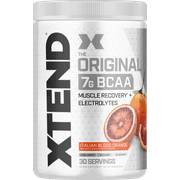 Xtend Original BCAA Powder, Branched Chain Amino Acids, Sugar Free Post Workout Muscle Recovery Drink with Amino Acids, 7g BCAAs for Men & Women, Blood Orange, 30 Servings
