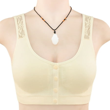 

Alrise Khaki Bras for Women Women s Sports Front Closure Extra-Elastic Breathable Lace Trim Bra