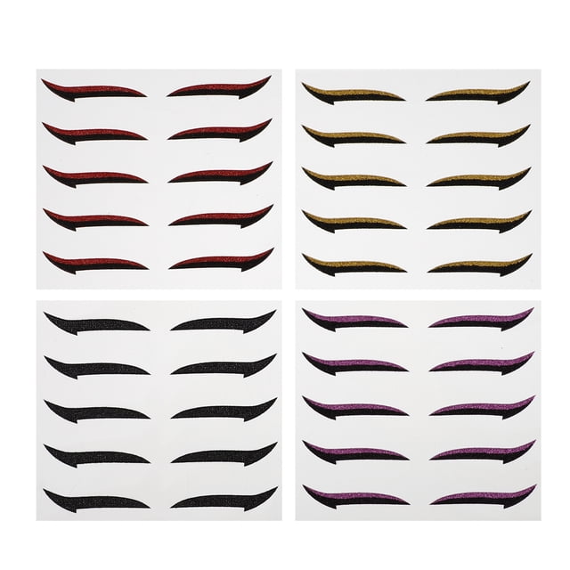 20 Paires d'Autocollants pour Eyeliner Réutilisables, Rubans pour Fard à Paupières, Autocollants pour Maquillage des Yeux
