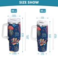 thumbnail image 6 of Yayeee 40oz Stainless Steel Tumbler with Straw and Handle Double-Wall Insulated Travel Water Bottle, Pink Jellyfish, 6 of 8