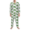 thumbnail image 3 of Picia Golf balls Pattern Men’s Long-Sleeve Sleepwear Set - Soft 2-Piece Loungewear with Pockets, Comfy PJs for Relaxing Nights-Small, 3 of 7