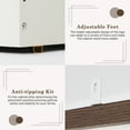 thumbnail image 6 of ChVans 73.1''H Armoire Wardrobe with Sensor Light&4 Drawers, Farmhouse Bedroom Armoire Cabinet with Hanging Rod&Open Space, Wooden Wardrobe Cabinet with Folding Sliding Barn Door for Bedroom, 6 of 9