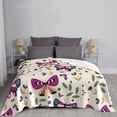 thumbnail image 5 of XMXT Flannel Throw Blanket for Couch, Crushed Purple Butterfly Bed Sofa Decor Blankets for Home Bedroom, 60 x 50 inches, 5 of 9