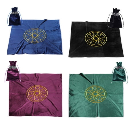 

Astrology Tarot Cards Cloth With Tarot Cards Storage Bags|31x31in Golden Tarocchi Altar Cloths Witchcraft Square Soft Velvet|Astrology Decor A Divining Tablecloth With A Spirit Pendulum