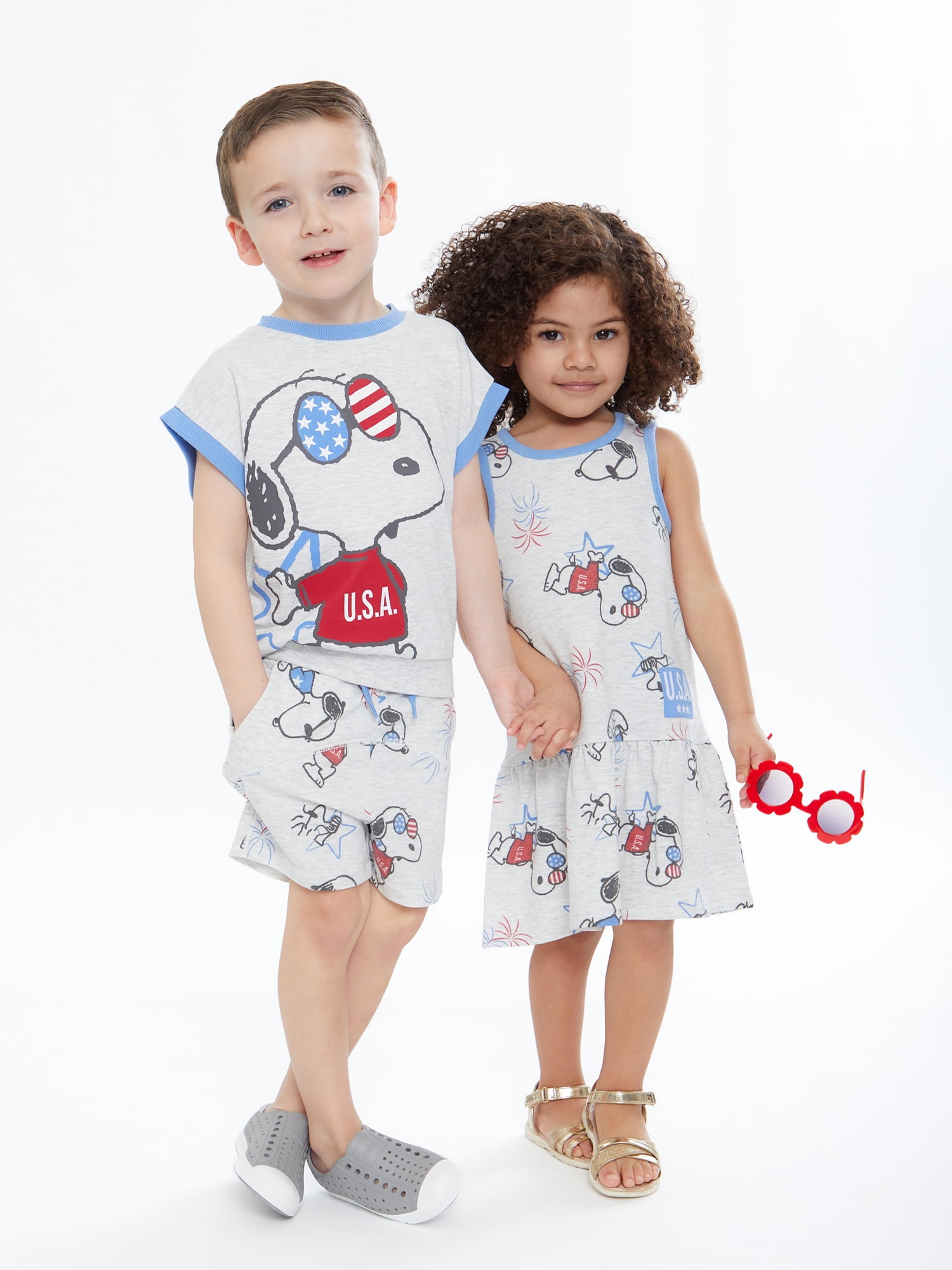 Peanuts Snoopy Toddler Girl Americana Sleeveless Dress, Sizes 12M-5T