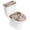 Brown, variant on Aqua Marble Toilet Lid Cover and Tank Cover Set, Aqua Marble 2pc Stretch Toilet Lid Seat Covers for Bathroom Washable Protector with Elastic Edge for Standard & Elongated Toilets