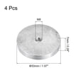 thumbnail image 2 of Unique Bargains M8 Thread 50mm Diameter Round Shape Aluminum Disc Hardware 4pack Aluminum Circle Disc Glass Top Adapter for Glass Table, 2 of 5