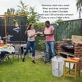 thumbnail image 3 of EBTOOLS Portable Rolling BBQ Grill Basket With Fork For Outdoor Cooking, 3 of 8