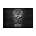 thumbnail image 1 of XMXT Non-Slip Area Rug, Dazzling Skull Neon Print Polyester Rugs for Living Room, 72 x 48 inches Black, 1 of 9