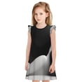 thumbnail image 1 of Fotbe Black White Fluid Sculpture Vestido de Dormir para Niñas de 3 a 10 Años, Mangas Cortas, Estilo Princesa, Pijama Camisón con Mangas Voladas-Large, 1 of 6