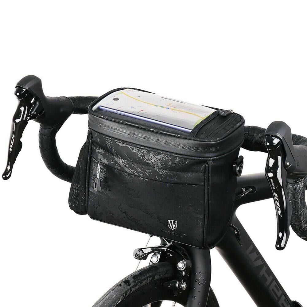 Bicycle front handlebar storage bag Cycling presented rain cover Outdoor RUKEY Black 