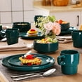 thumbnail image 4 of LOVECASA Dinnerware Sets, Porcelain Dinner Set for 4, 16-Piece Round Blackish Green,, 4 of 9