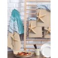 thumbnail image 2 of Teal Coastal Hand Towels Set, Waffle Weave Kitchen Towels 4 Pieces, Summer Beach Starfish Nautical Seaside Microfiber Hair Face Bath Tea Towel Absorbent Quick Drying Cleaning Dish Cloths, 15.7"x23.6", 2 of 7