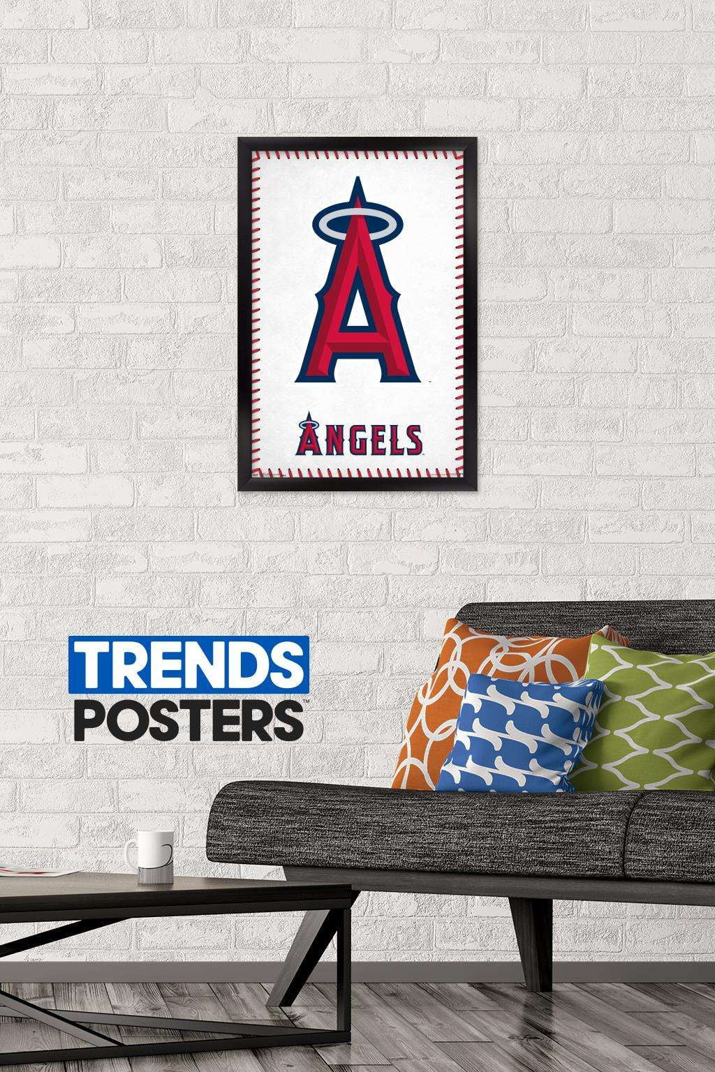 MLB Los Angeles Angels - Logo 17 Wall Poster, 14.725" x 22.375", Framed