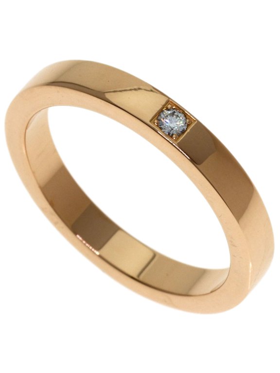 Pre-Owned BVLGARI Marry Me 1P Diamond Ring, 18K Pink Gold, Women's.