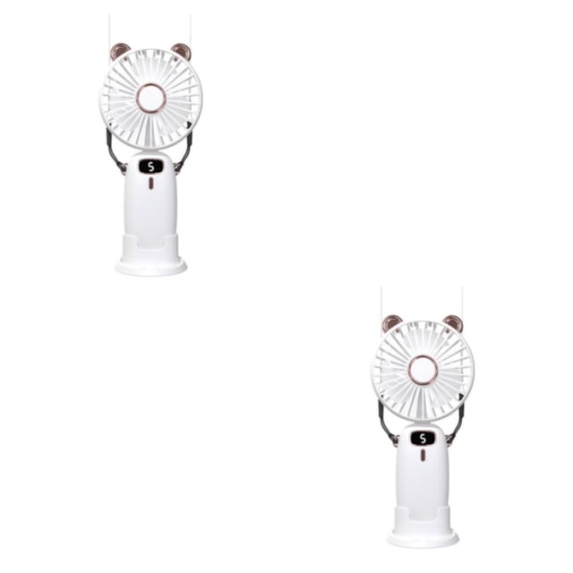 Ventilador portátil Plegable Toystoory silencioso 5 Engranaje Cuello Colgante Blanco Tipo 2