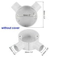 thumbnail image 2 of 2Pcs PVC Conduit Box Junction Box 90 Degree 2 Way 20mm M4 x 0.7 Waterproof Electronic Projects, 2 of 5