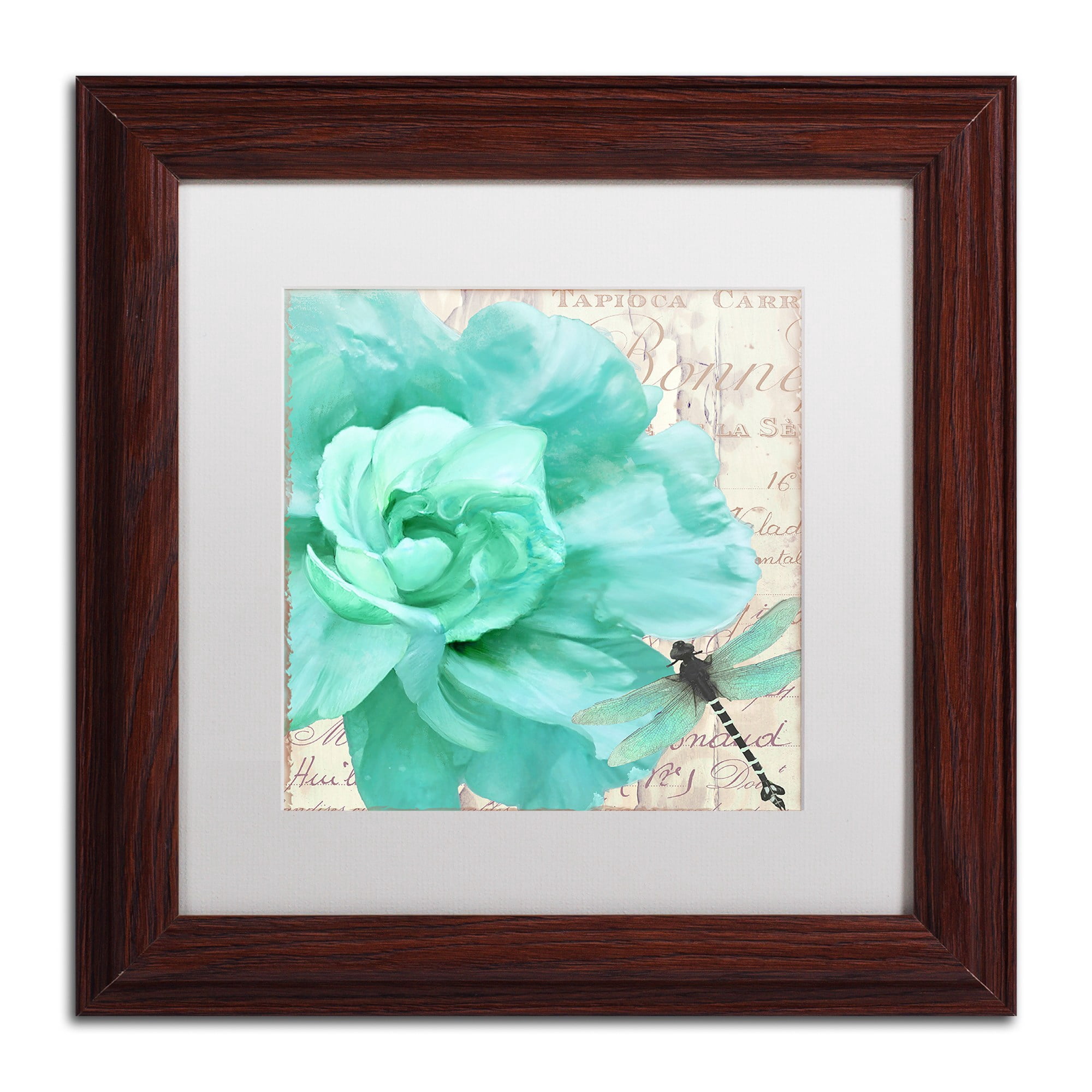 Trademark Fine Art "Petals Impasto III" Canvas Art by Color Bakery White Matte, Wood Frame