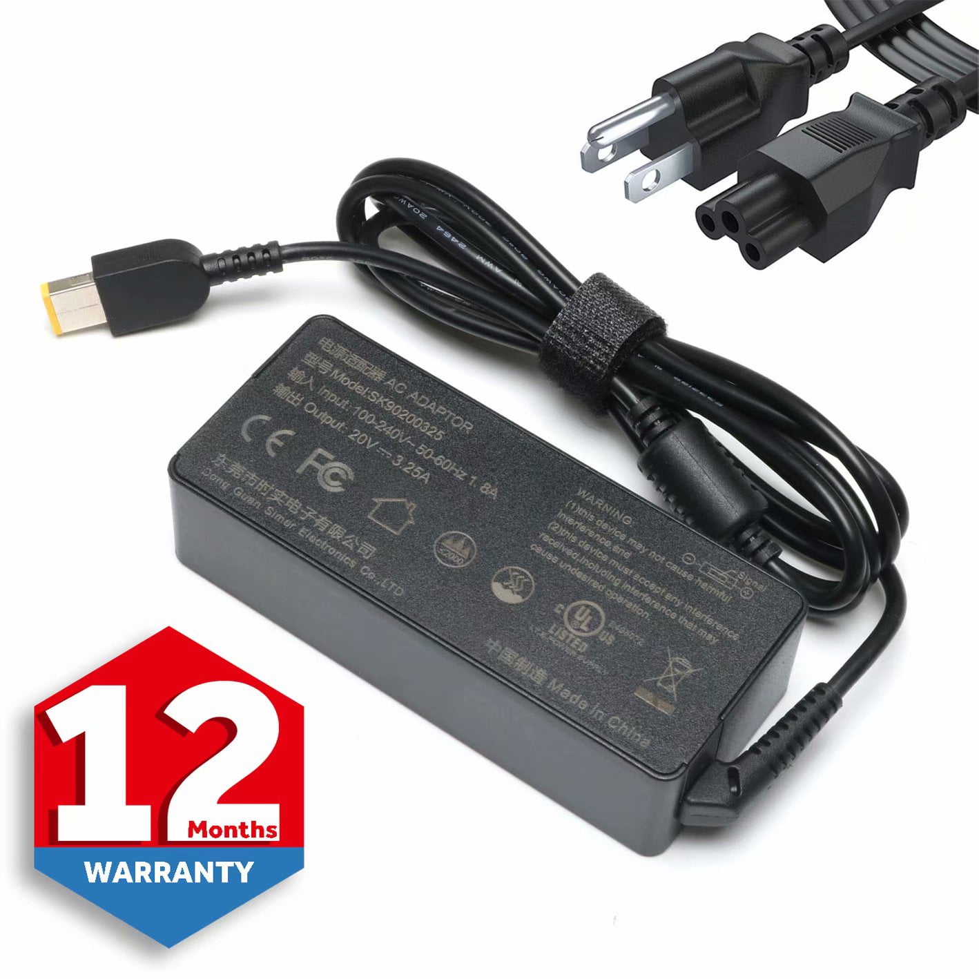 65W 20V 3.25A AC Adapter Charger For Lenovo Essential ThinkPad Yoga Chromebook 