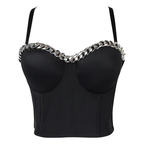 Gibobby Sexy DeeWomen's Sexy Fashion Design Sense Chaleco pequeño Corsé exterior(Negro,M)