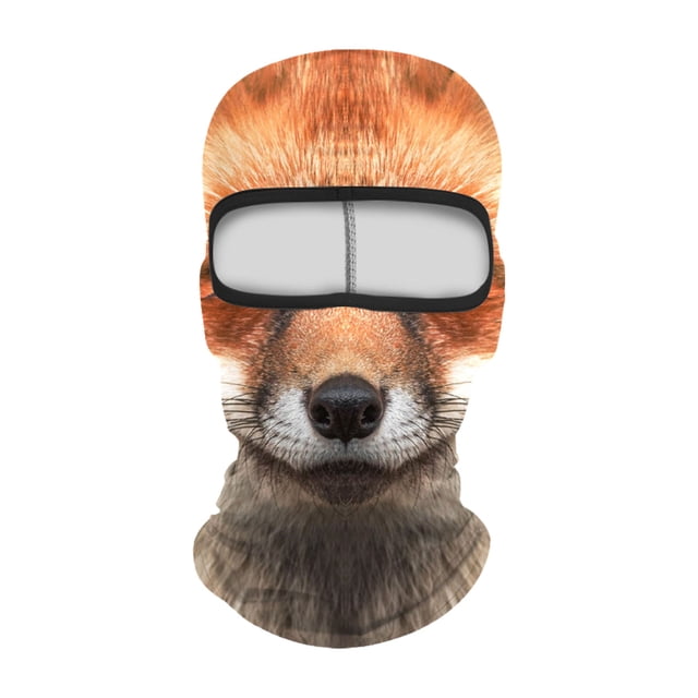 TIELUTT Visage de Ski Animal 3D avec Oreilles pour Festivals de Musique Rêves Ski Fête d'Halloween Activités Extérieures Chapeau de Protection pour Jeunes Femmes Guêtres de Ski Femmes par-Dessus la Tête Chauffe-Corps pour Temps Froid
