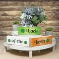 thumbnail image 5 of Jennygems Shamrock Wooden Block Set, St. Patrick's Day Decor for Shelf or Tiered Tray, 5.5 x 2 x 0.75 in, 5 of 9