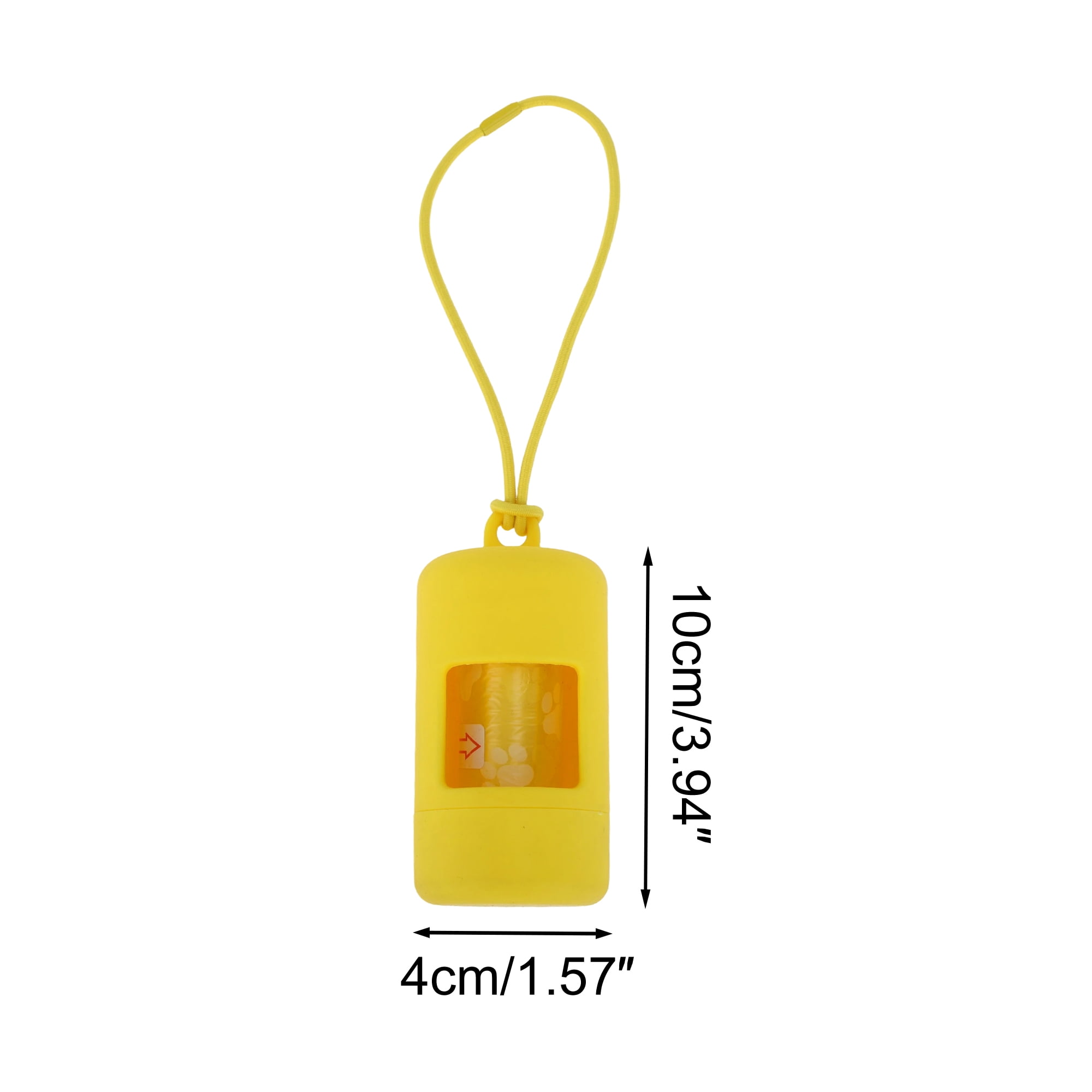 Unique Bargains Frosted Poop Bag Dispenser Waste Management Yellow