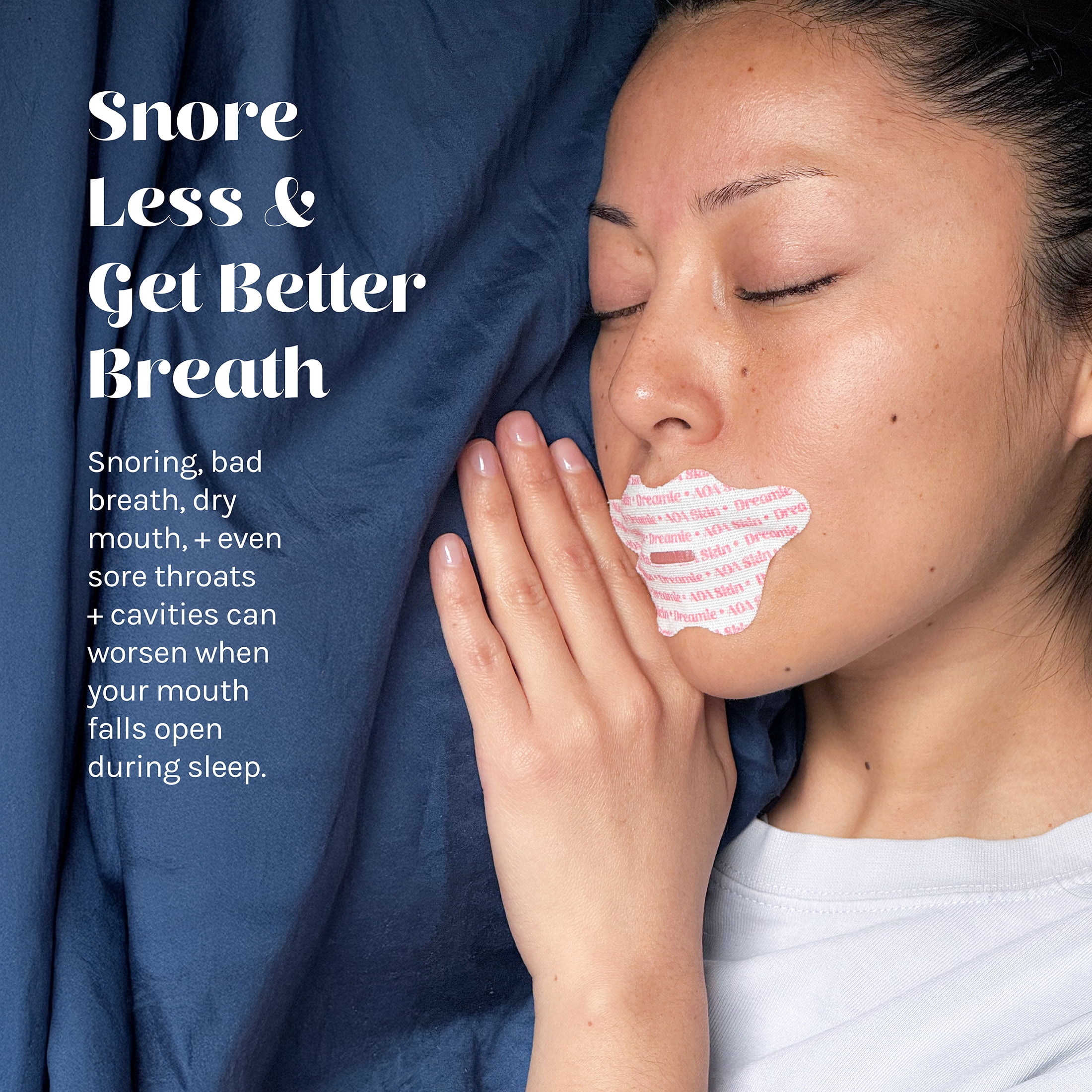 AOA Skin Dreamie Mouth Tape 20 Count – Gentle Overnight Lip Closure for Restful Sleep