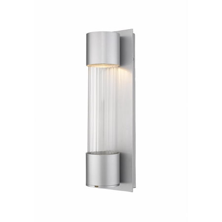 11W 1 Led Outdoor Wall Mount in Led Outdoor Contemporary Style 5 inches Wide By 17 inches High-Silver Finish Bailey Street Home 372-Bel-3173844