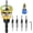Gold, variant on Two-Flute Counterbore with Depth Stop, 2026 Upgraded Features a Free-Spinning, High-Speed Two-Flute, Universal 1/4" Hex Shank, 2-in-1 Drill & Countersink (Red)