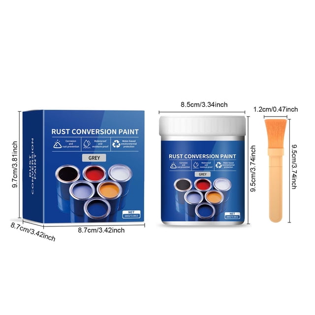 Vwrxbz Peinture Convertisseur de Rouille Résistante aux Intempéries pour Métal à Base d'Eau, Peinture Anti-Rouille 300 g pour Rénovations de Tuiles en Acier Coloré