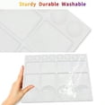 thumbnail image 5 of 20 Well Watercolor Paint Tray Palette Pallet Acrylic Painting Mixing Plastic Artist Large Square Palette 13 x 10 Inches White 1PCS, 5 of 8