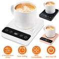 thumbnail image 6 of Coffee Warmer with Automatic Shut Off for Desk TeqHome Electric Cup Warmer Timer 6 Temperature Settings Beverage Tea Water Milk Hot Chocolate Warmer Heating Plate Pink, 6 of 12