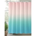thumbnail image 3 of Pink Teal Ombre Waterproof Fabric Shower Curtain, Modern Abstract Art Gradient Aesthetics Shower Curtain for Bathroom Curtains Bathtubs Hotel Washable Shower Curtains with 12 Hooks Standard 60x72, 3 of 6