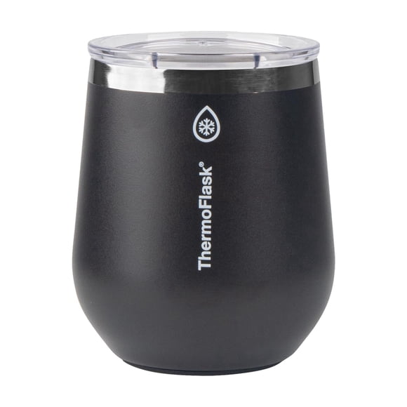 Vaso térmico para vino ThermoFlask de 350 ml con tapa de doble pared, negro