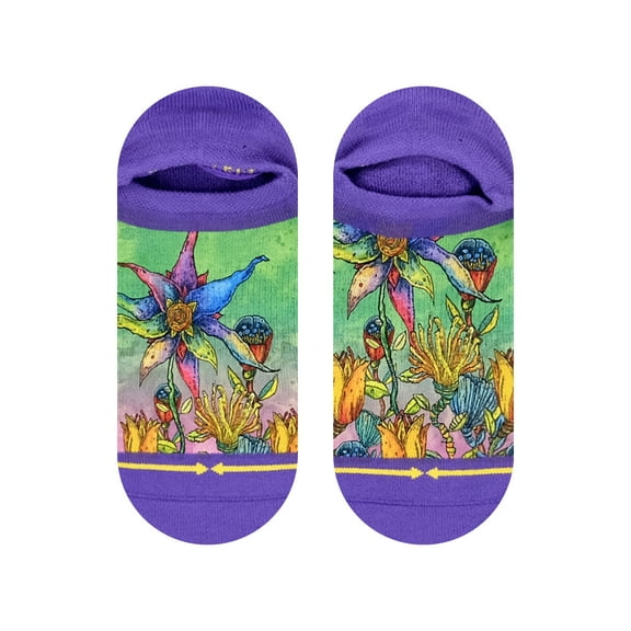 Starflower No Show Sock With Art By Bad Otis Link