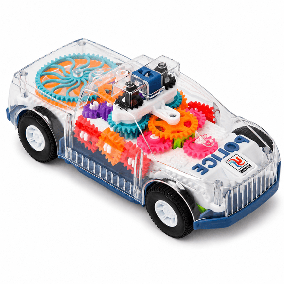 Gear Police Car Toy with Music, Lights and Obstacle Avoidance