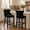 Black, variant on EHANCIS Set of 2 Counter Height Bar Stools, Modern Velvet Upholstered Counter Chair with Backrests, Home Kitchen Island Leisure Chairs with Solid Wood Legs(Gray )