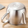thumbnail image 5 of Fat Separator Jug Food Grade Stainless Steel Gravy Separator Jug with Lid and Handle 2 Outlets Bacon Grease Container for Kitchen Supplies, 5 of 8