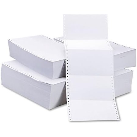 Continuous Postcards, Pin-Fed, 4 X 6, White, 4,000/Carton
