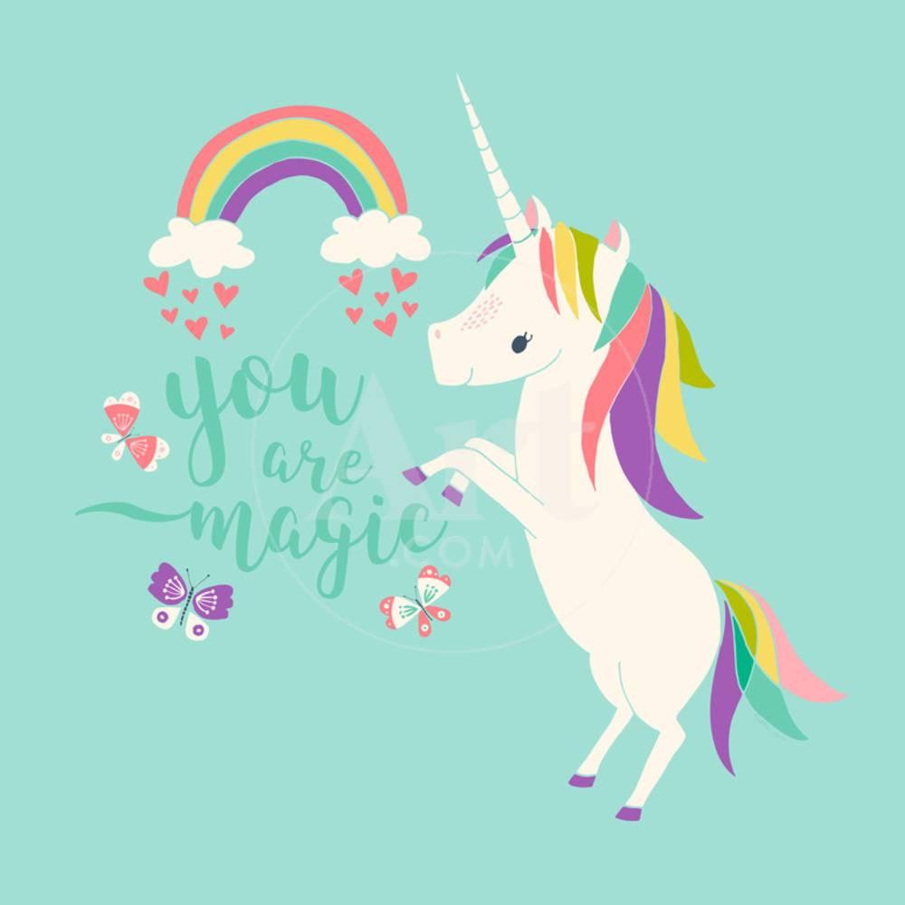 You are Magic Rainbow and Unicorn Print Wall Art by Heather Rosas Sold