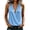 Blue, variant on Women's Halter Wrap Front Tank Top Cotton Linen Sleeveless Loose Fit Casual Blouse Cowl Neck Summer Going Out Tank Top Streetwear
