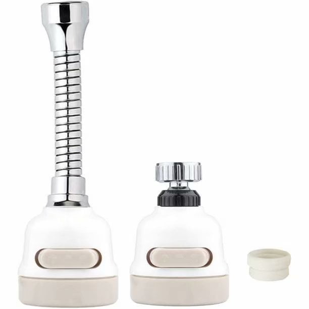 360° Rotatable High Pressure Sink Sprayer Head, Universal ABS Splash Filter Kitchen Sink Faucet Water Spray Nozzle Head, 3 Modes Adjustment