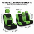 thumbnail image 6 of FH Group Universal Fit Flat Cloth Car Seat Covers, Full Set w/ Trimmable Rubber Floor Mats, 6 of 10