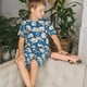 thumbnail image 4 of Balery Swan Birds Conjunto de Pijama Infantil de Manga Corta con Estampado – Ropa de Dormir de Algodón Suave-Large, 4 of 6