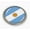 Semi-Flexible Aluminum Bezel, variant on Flag of Argentina | 3D Domed CAR Emblem Badge Sticker Chrome Metal Round Bezel