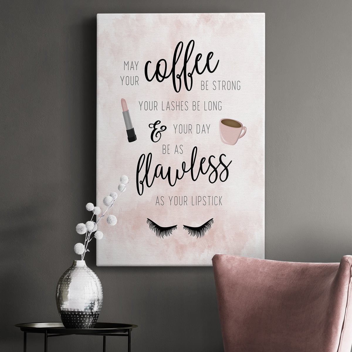 May Your Coffee Be Strong Premium Gallery Wrapped Canvas - Ready to Hang